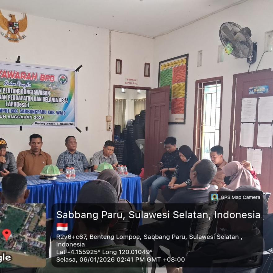 BPD Benteng Lompoe Lakukan Musdes Laporan Realisasi APBdesa Tahun Anggaran 2025
